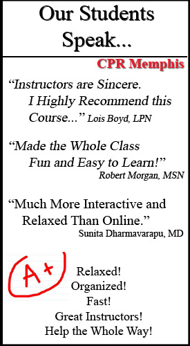 BLS, ACLS PALS Reviews. Healthcare Providers review CPR classes in Memphis Tennessee.